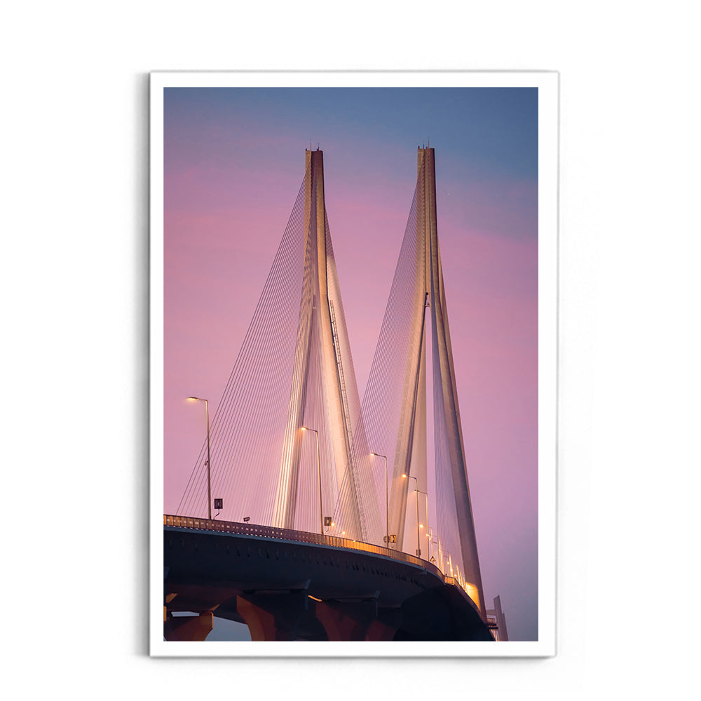 Bandra-Worli Sea Link Night - Wall Photo Frame by Jeet Khagram
