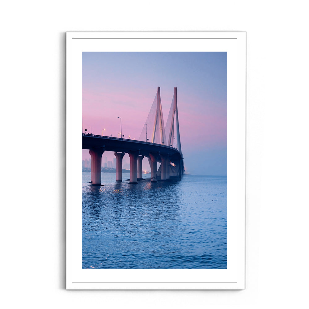 Bandra-Worli Sea Link at Twilight - Wall Photo Frame by Jeet Khagram