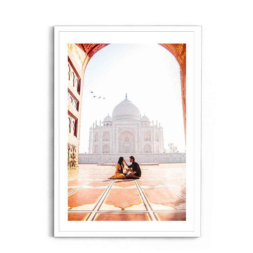 A Moment of Love at the Taj Mahal, Agra - Wall Photo Frame by Jeet Khagram