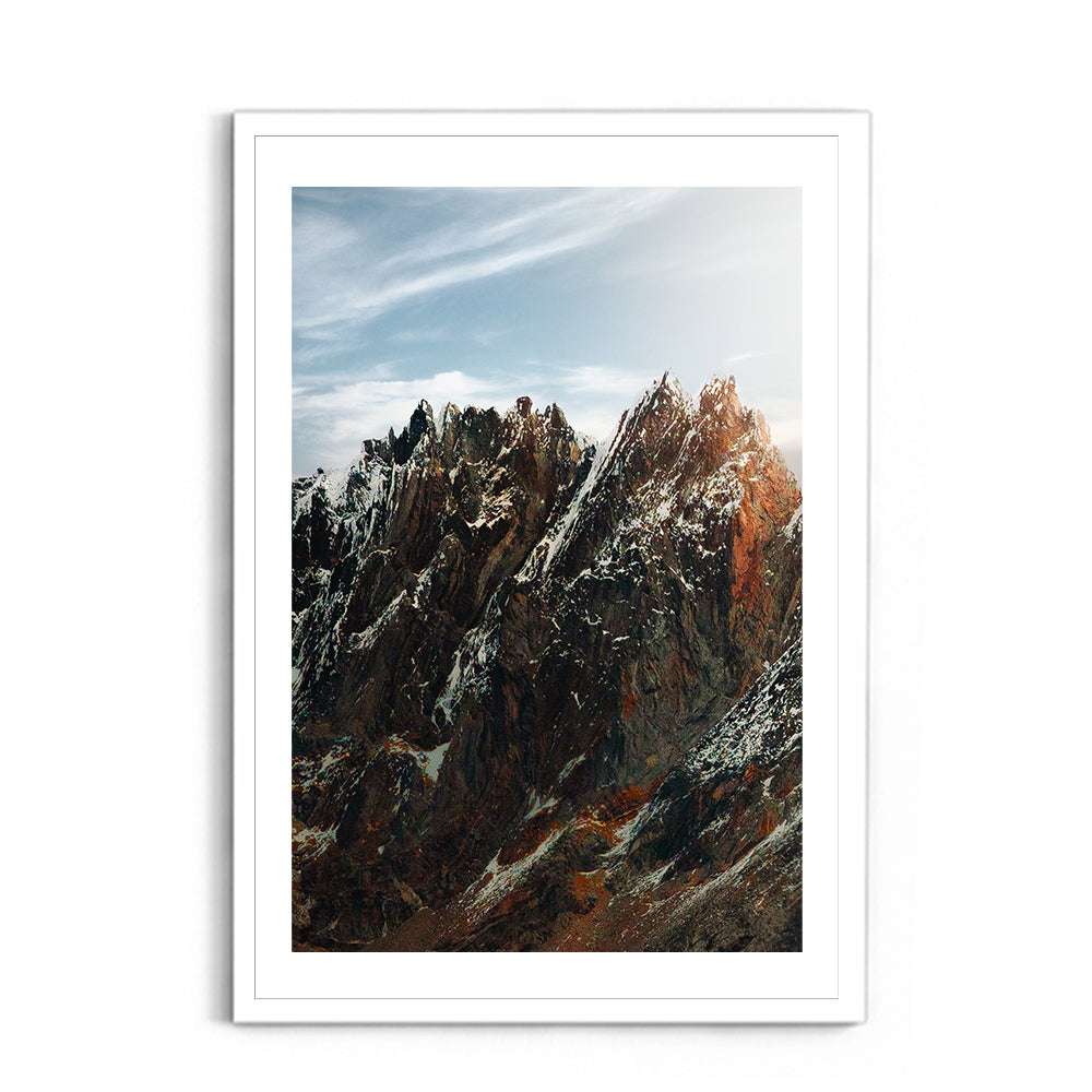 Golden Hour Ridgeline Mountain Photography - Wall Photo Frame by Jeet Khagram