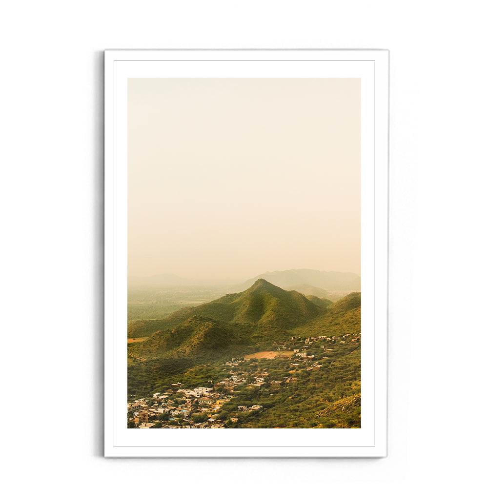 "Lost in the Aravallis"� Jaipur Hills at Dusk - Wall Photo Frame by Jeet Khagram