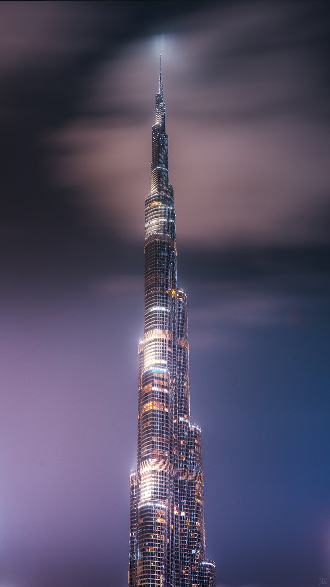 Burj Khalifa at Night, Dubai - Premium Mobile Wallpaper by Jeet Khagram