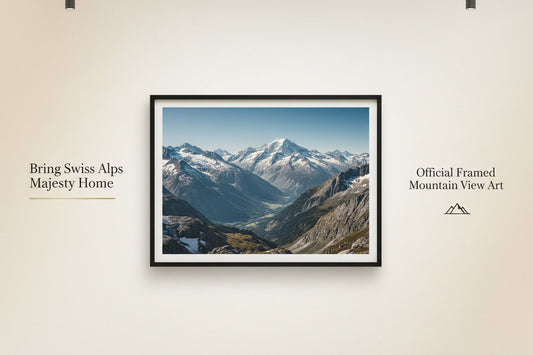 Bring Swiss Alps Majesty Home: Official Framed Mountain View Art