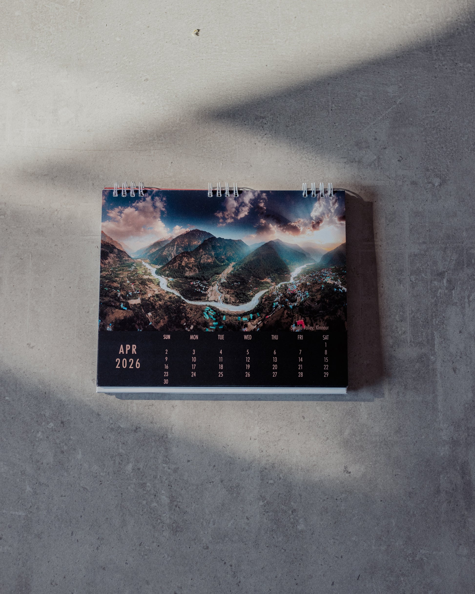 Desk Calendar - 12 Landscapes of India & Beyond by Jeet Khagram