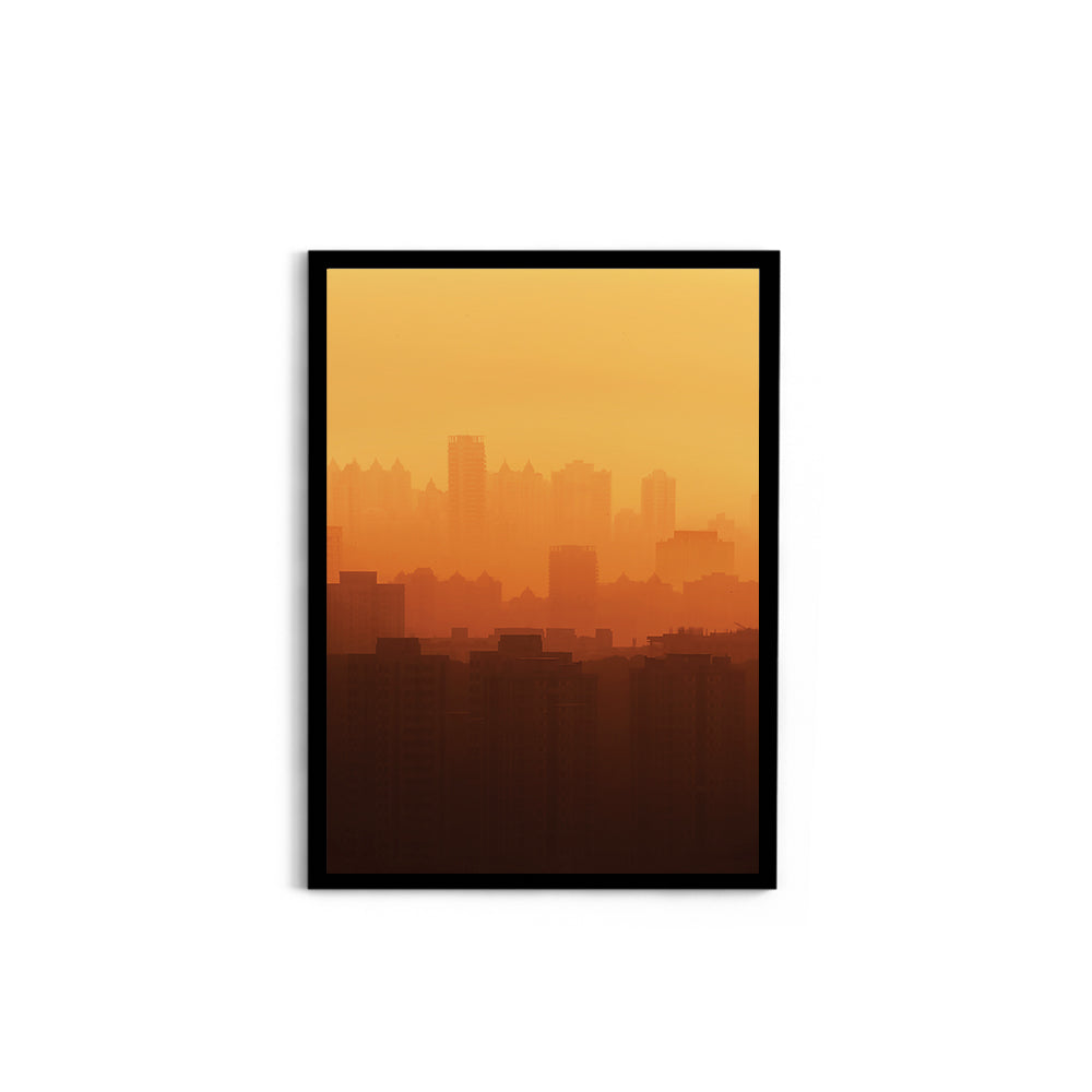 Golden layers of sunset in city of Mumbai