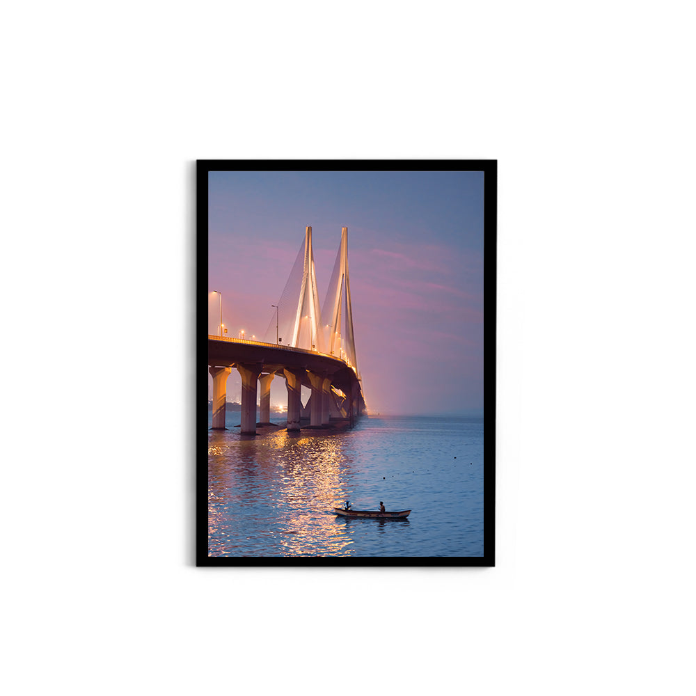 Sunrise at the Bandra sea link