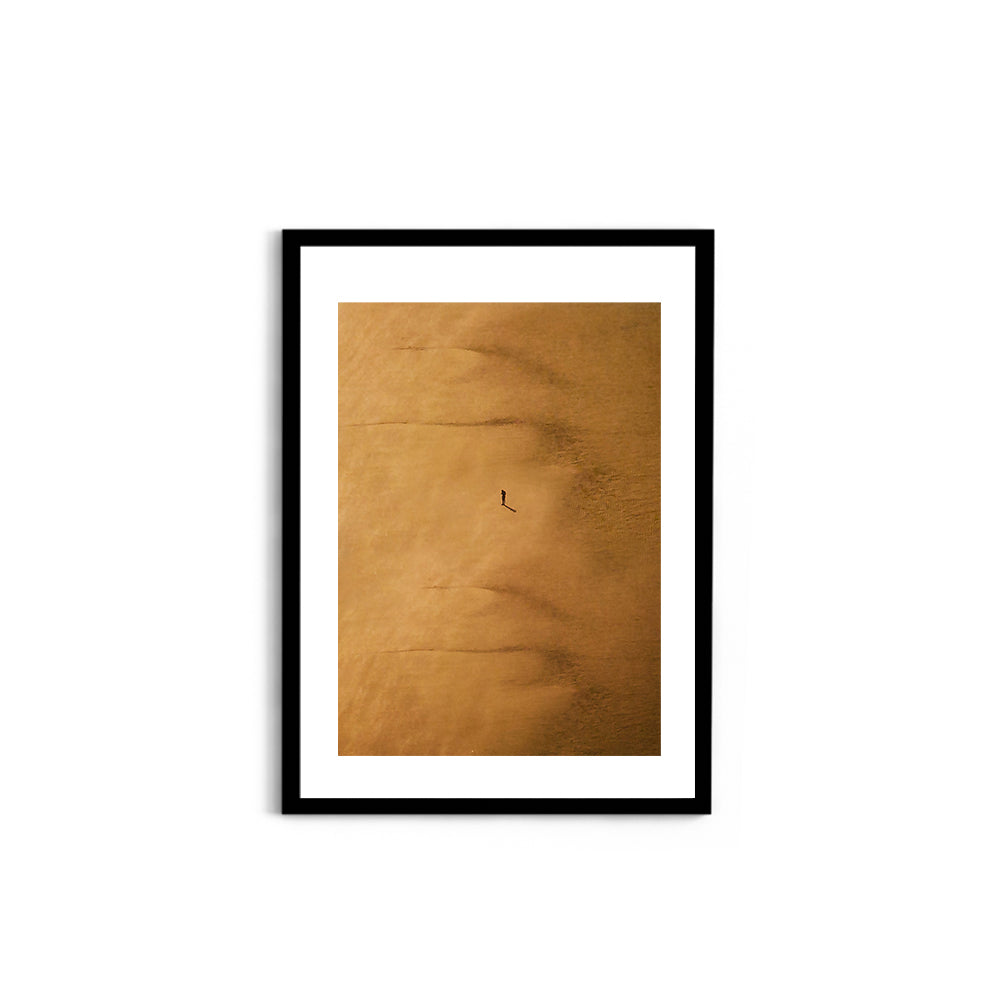 A minimalist abstract of light and shadow on texture of beach sand - Rann of Kutch