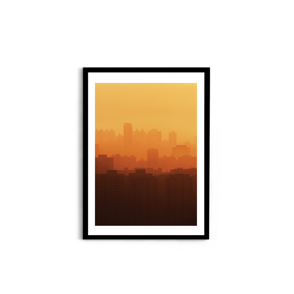 Golden layers of sunset in city of Mumbai