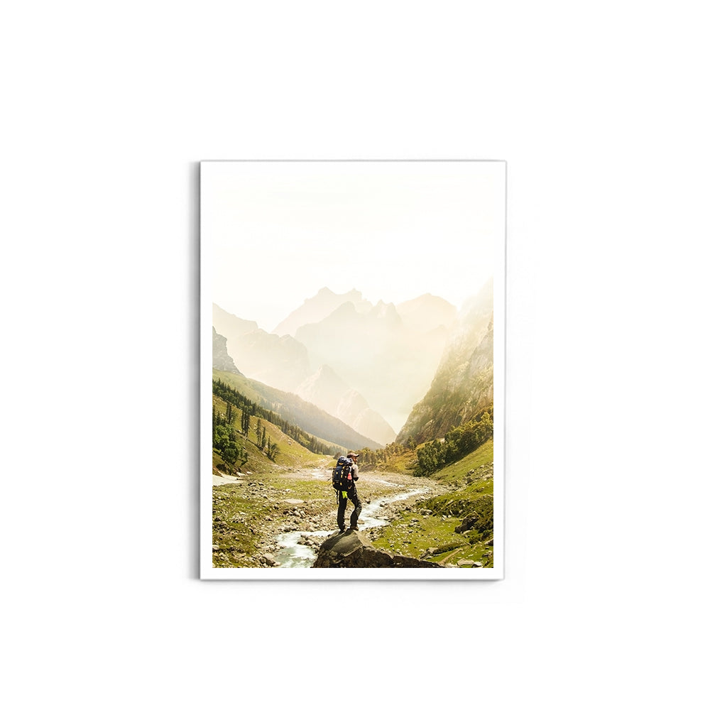 Man standing on top of cliff - Hampta Pass