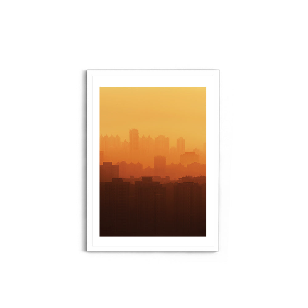 Golden layers of sunset in city of Mumbai