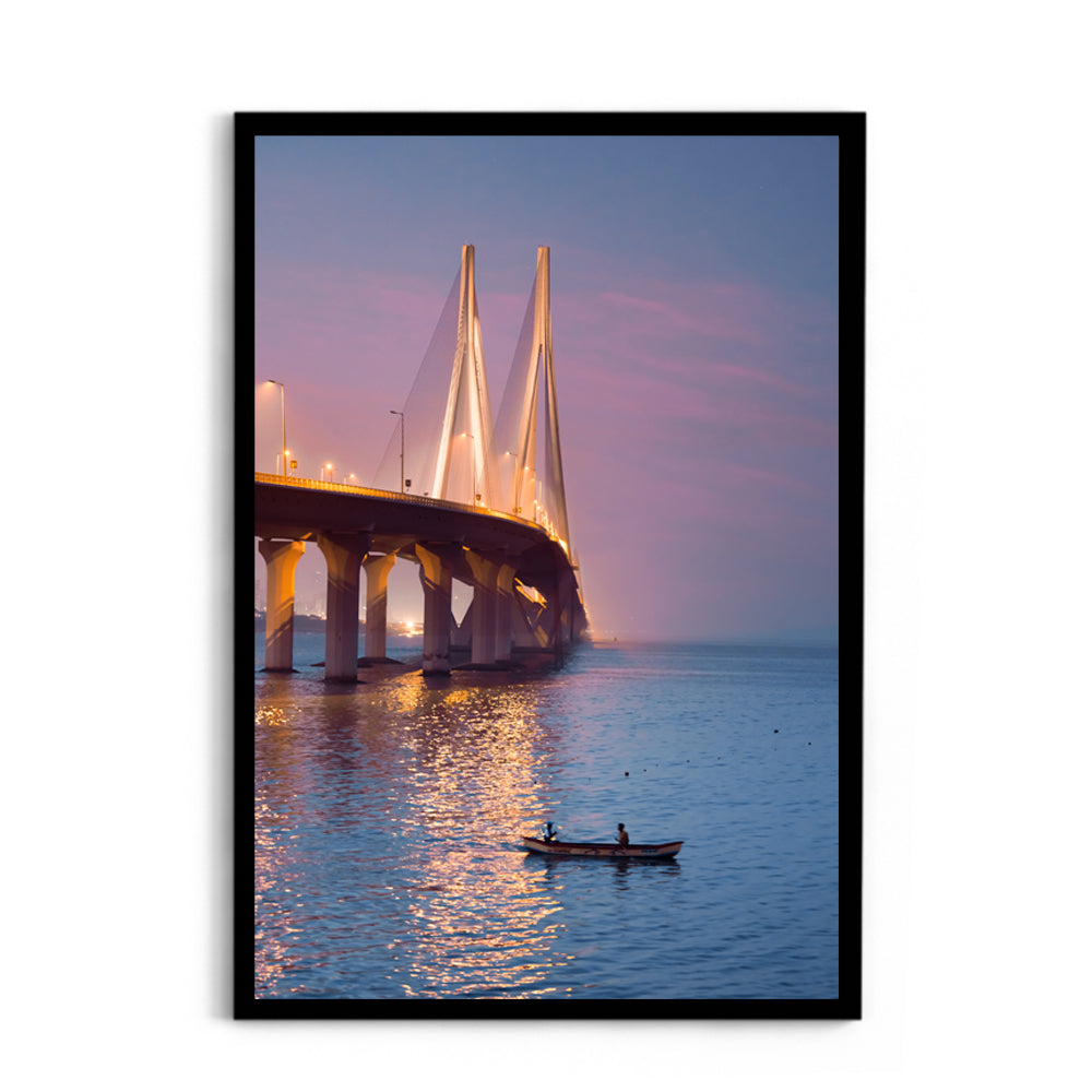 Sunrise at the Bandra sea link