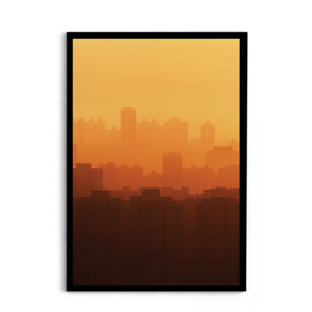 Golden layers of sunset in city of Mumbai