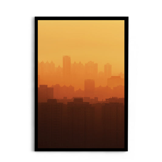 Golden layers of sunset in city of Mumbai