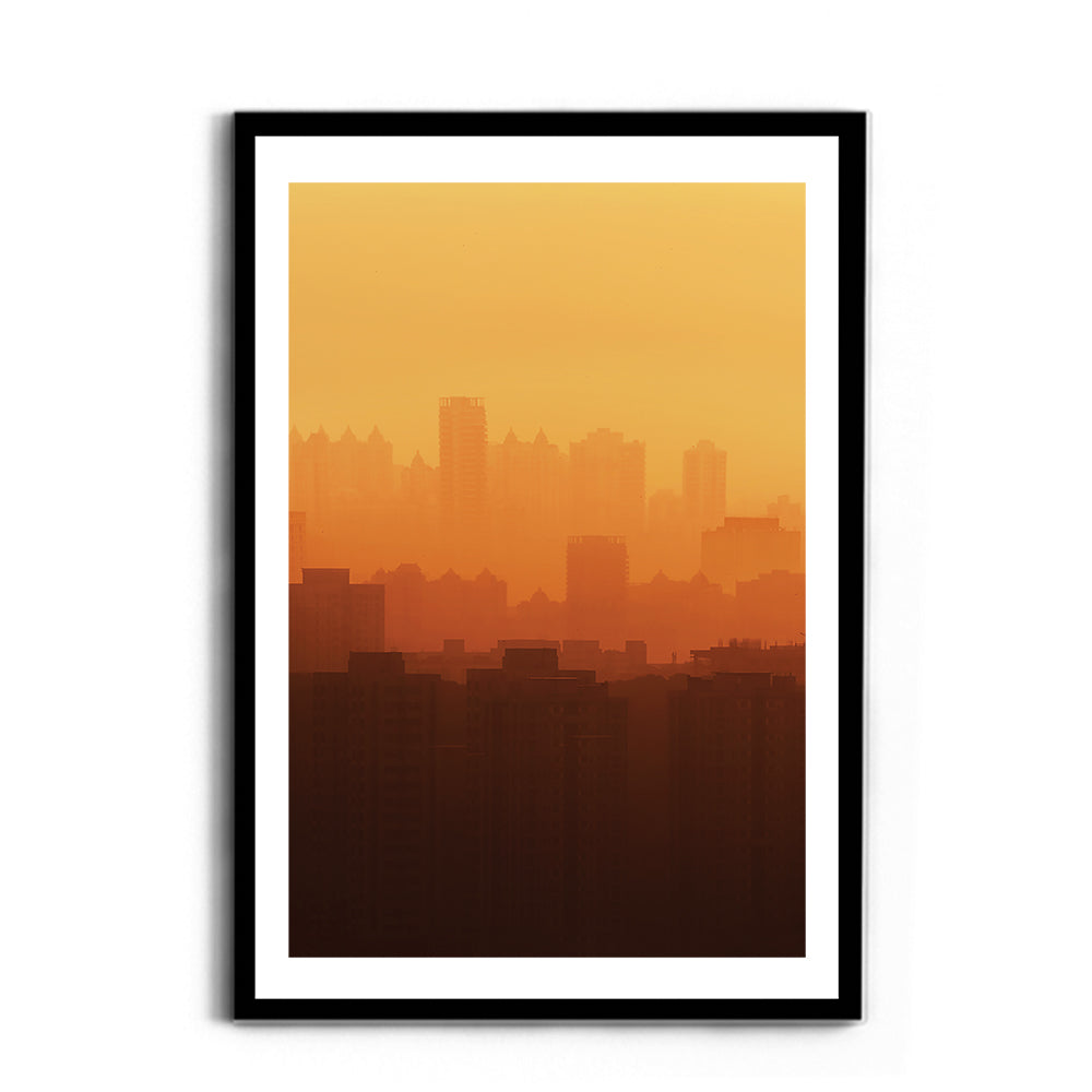 Golden layers of sunset in city of Mumbai