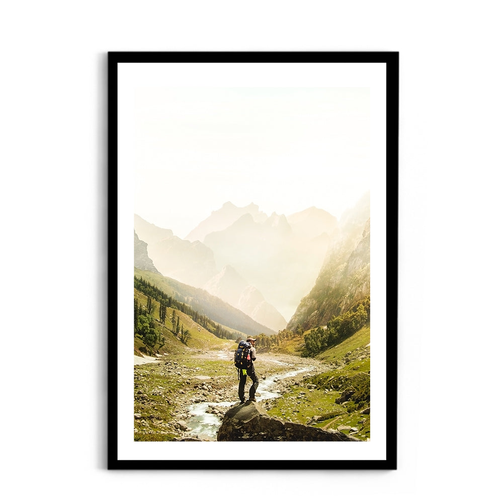 Man standing on top of cliff - Hampta Pass