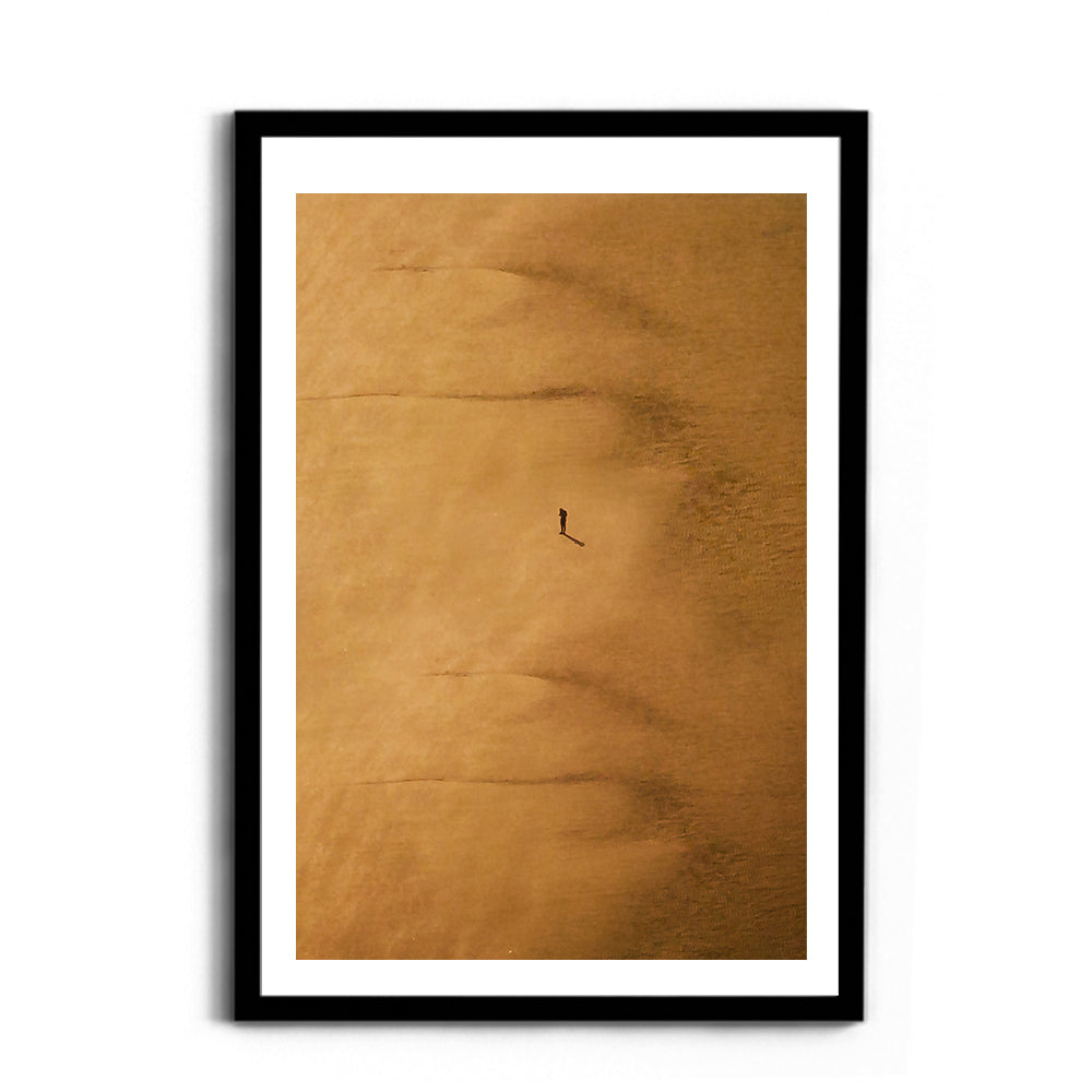 A minimalist abstract of light and shadow on texture of beach sand - Rann of Kutch