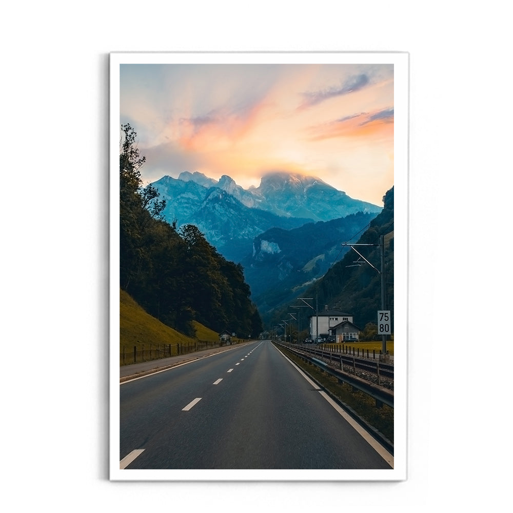 Road Trip Through the Swiss Alps, Switzerland - Wall Photo Frame by Jeet Khagram