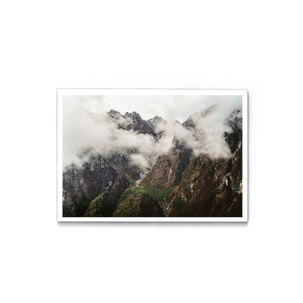 Mountains in the Mist Himalayan Panorama - Wall Photo Frame by Jeet Khagram