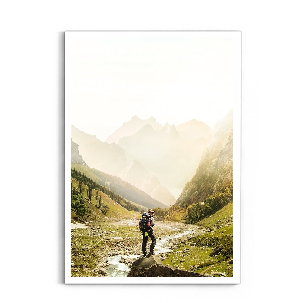 Man standing on top of cliff - Hampta Pass