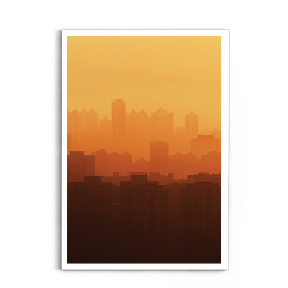 Golden layers of sunset in city of Mumbai