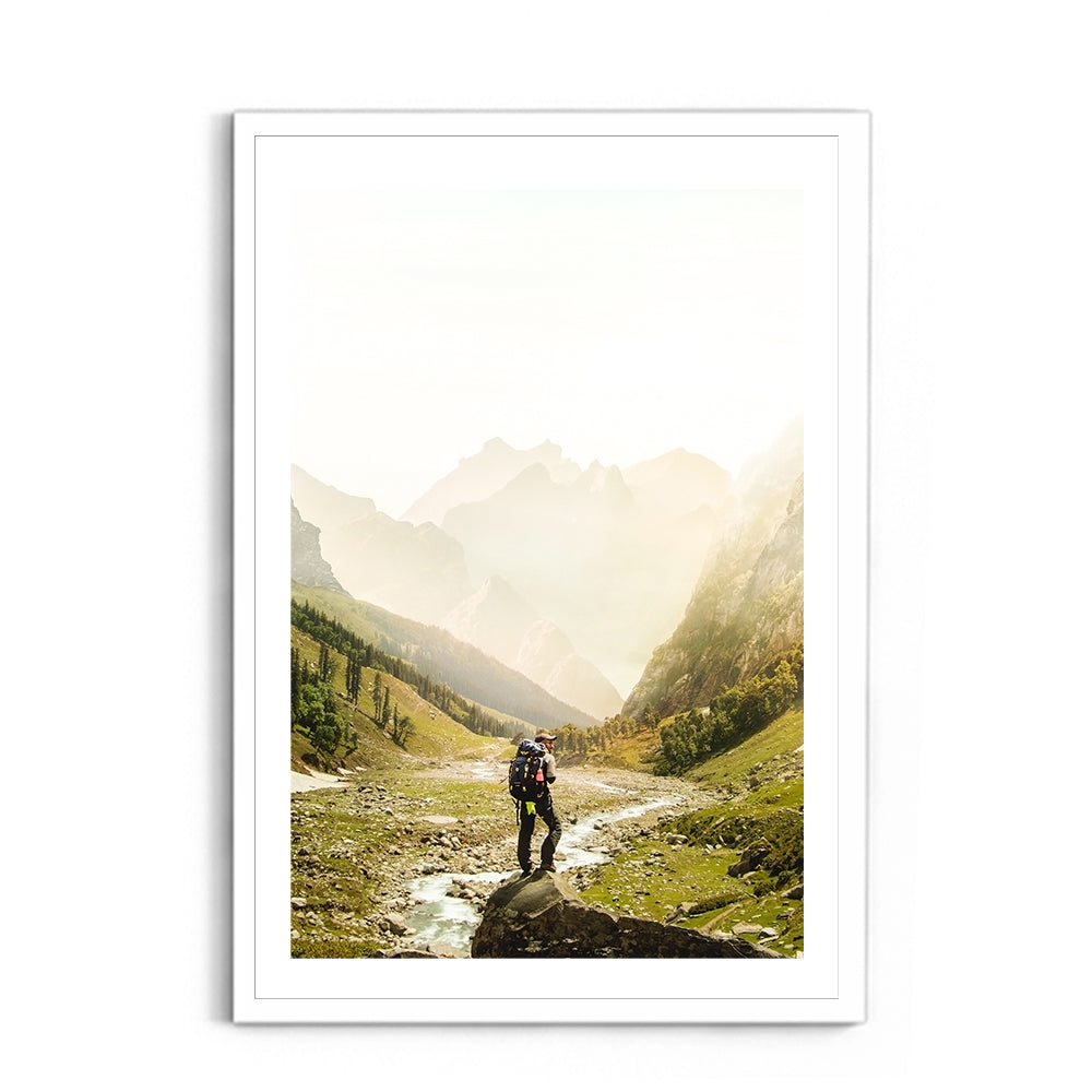 Man standing on top of cliff - Hampta Pass