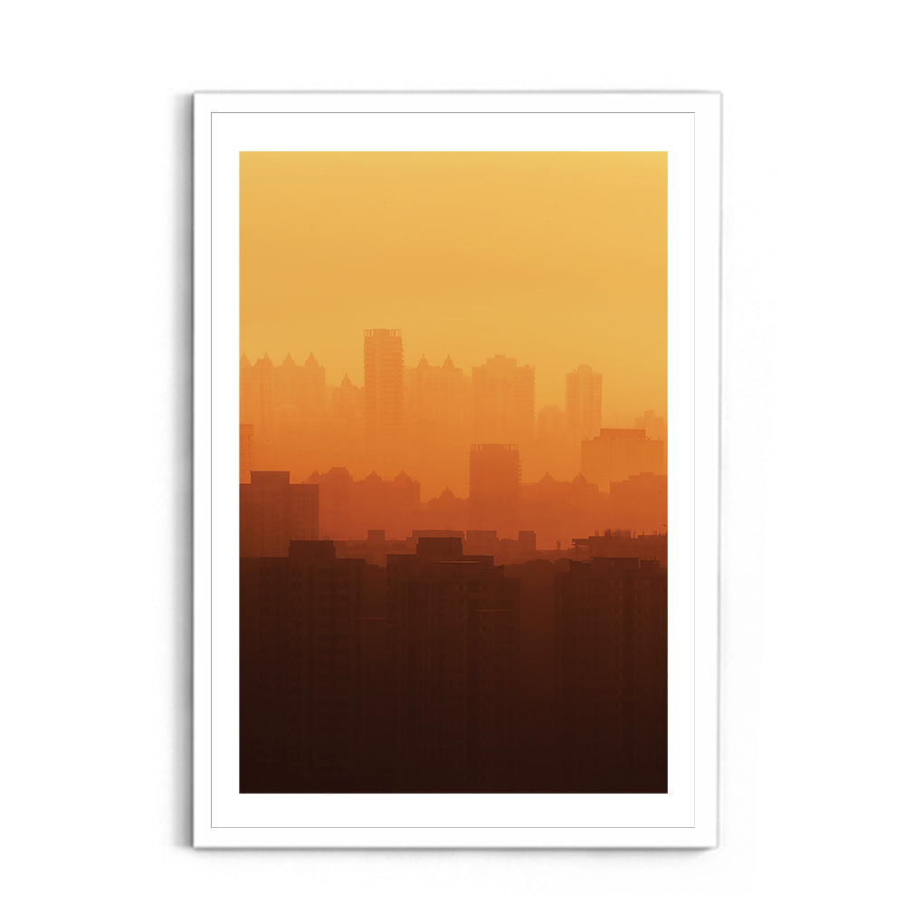 Golden layers of sunset in city of Mumbai