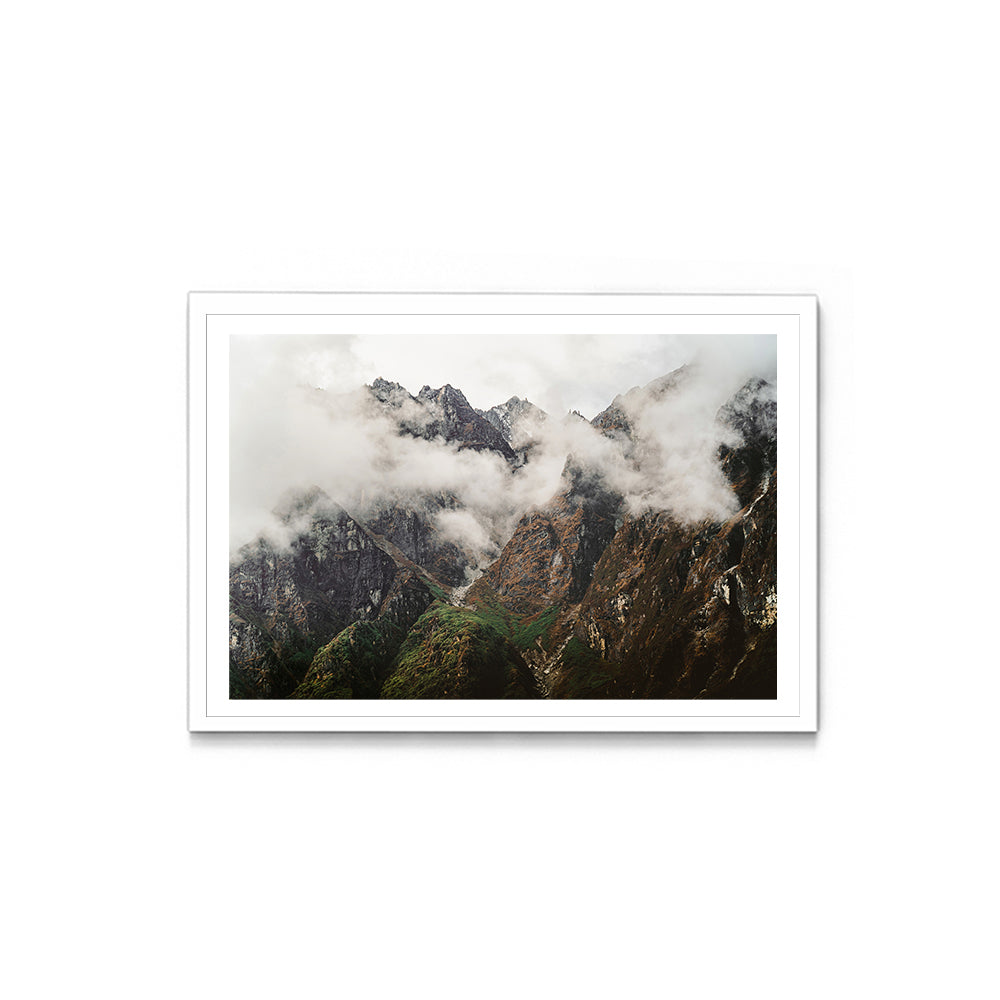 Mountains in the Mist Himalayan Panorama - Wall Photo Frame by Jeet Khagram