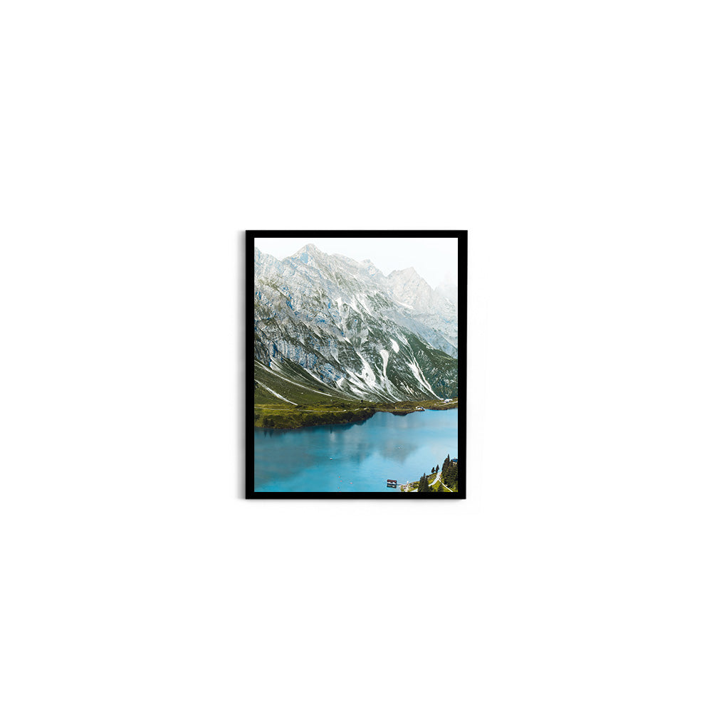 Alpine Lake & Mountain Peaks, Switzerland - Wall Photo Frame by Jeet Khagram