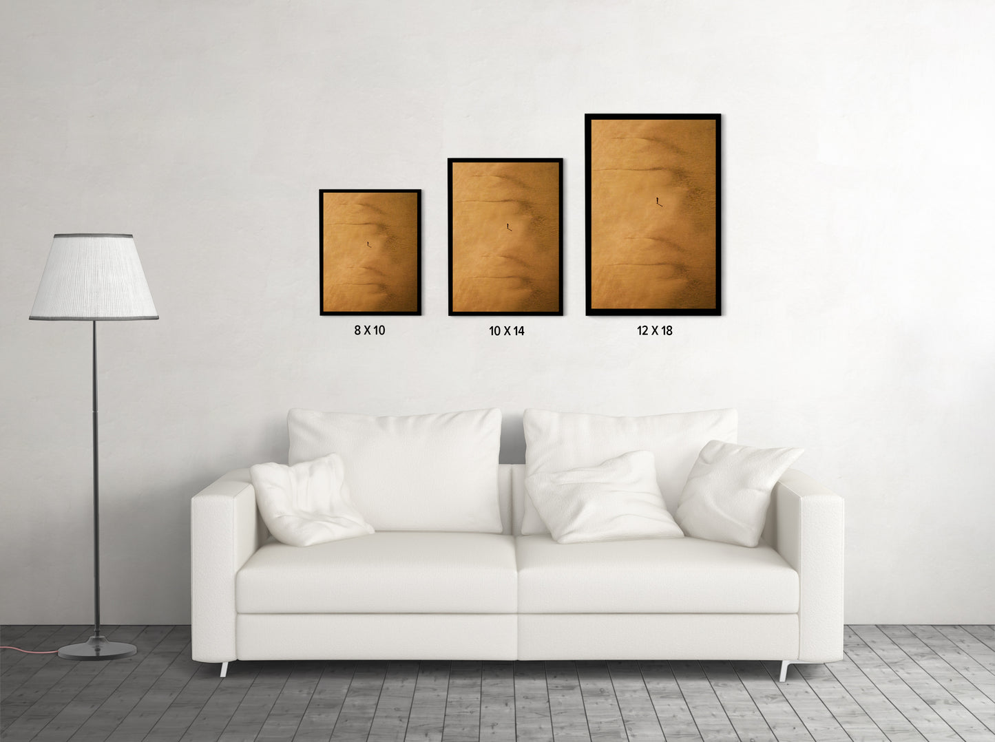 A minimalist abstract of light and shadow on texture of beach sand - Rann of Kutch