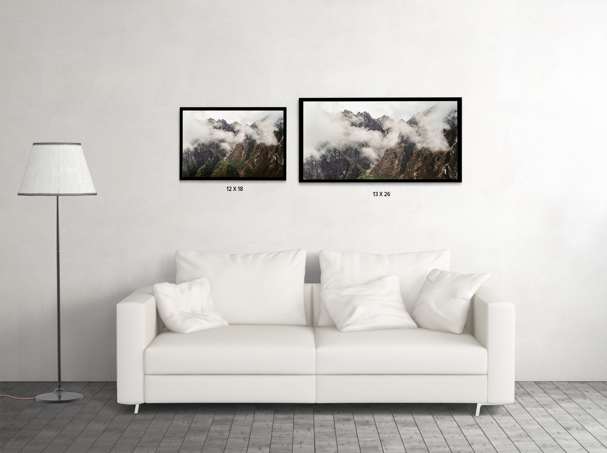 Mountains in the Mist Himalayan Panorama - Wall Photo Frame by Jeet Khagram