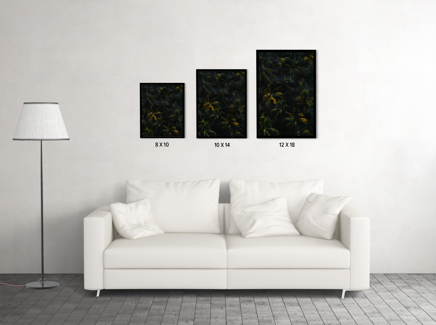 Texture of palm trees