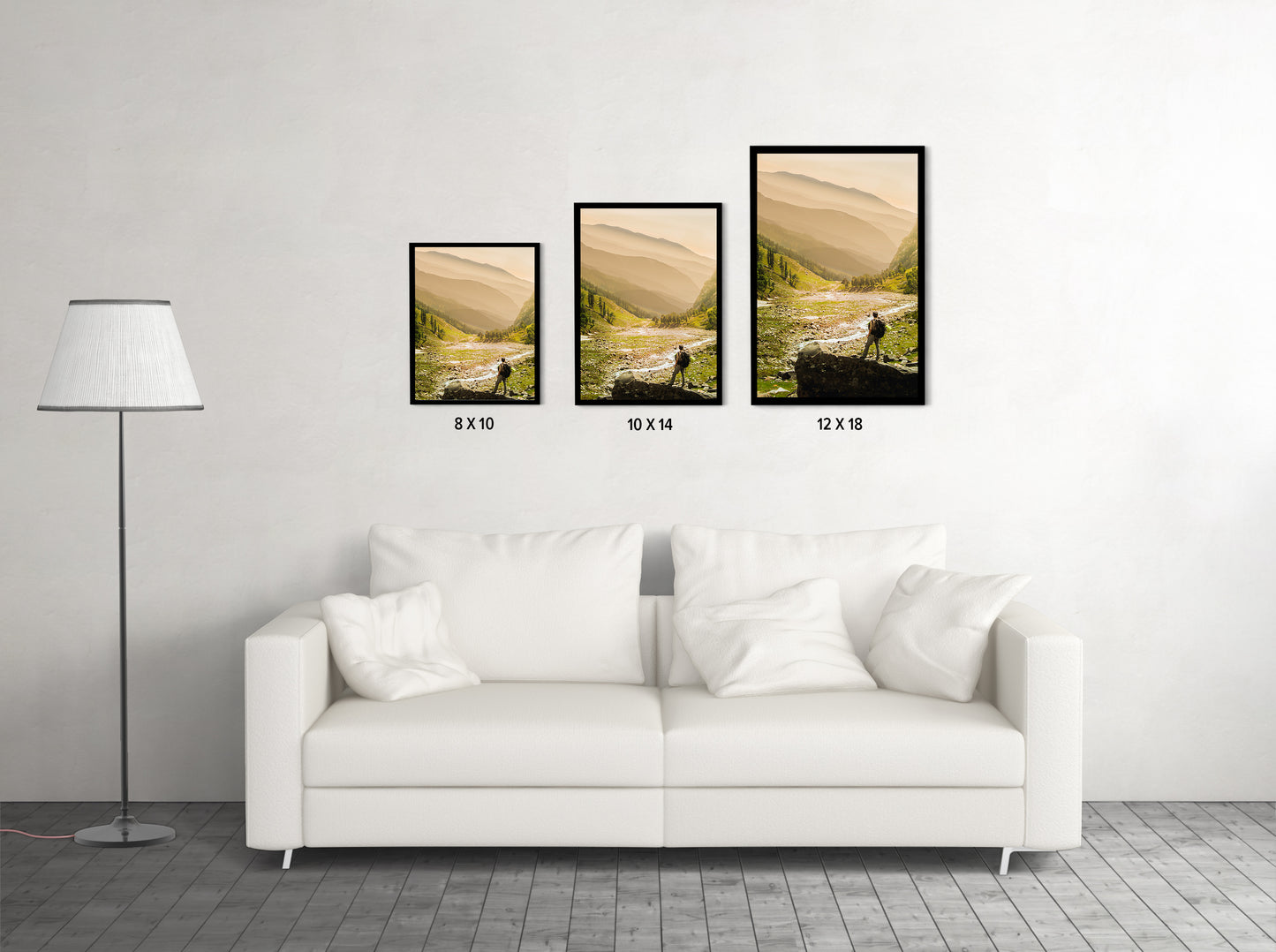 Hiker on rock end above valley - Hampta Pass